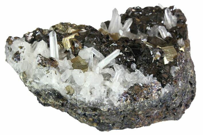 Pyrite, Sphalerite & Quartz Crystal Association - Peru #138155